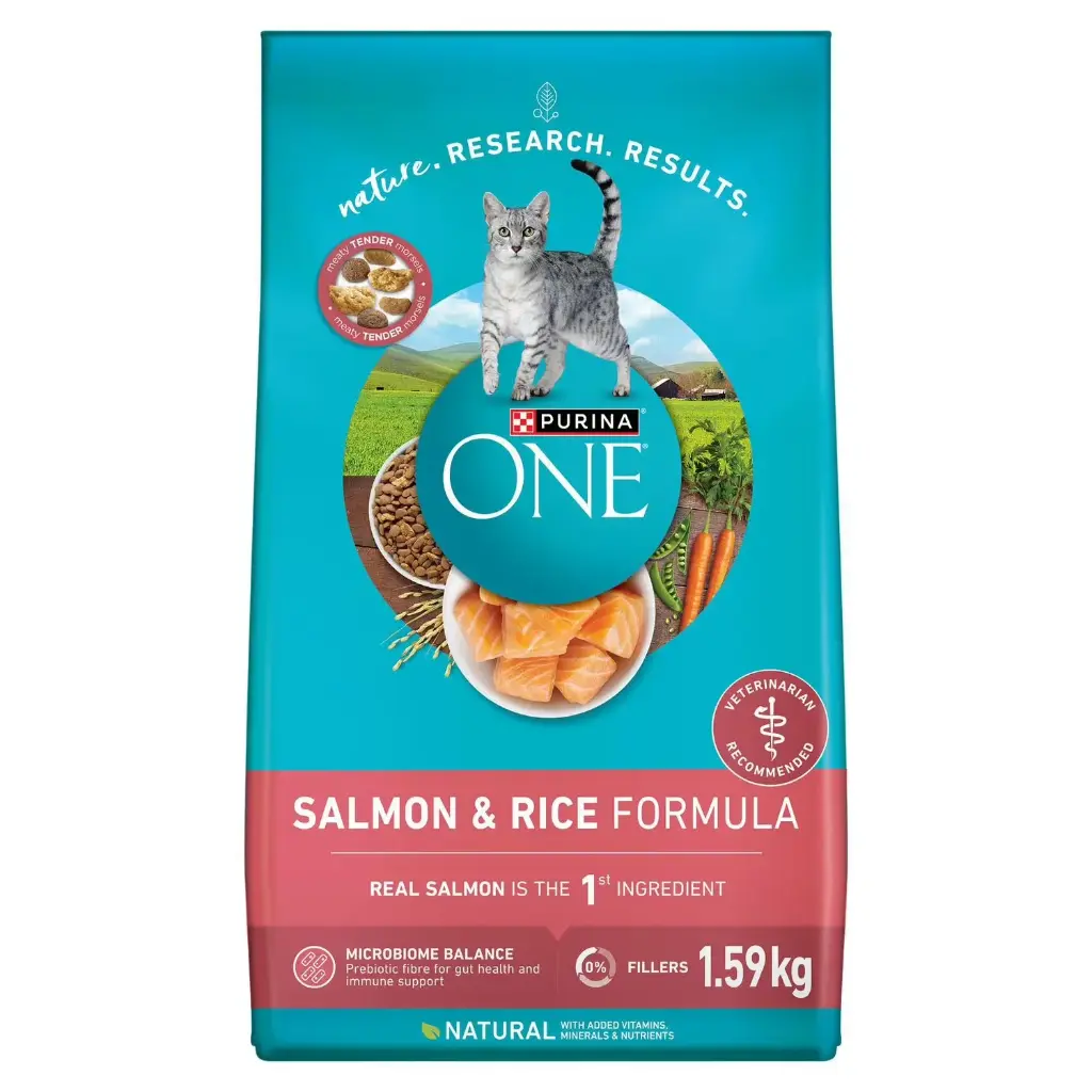 Croquette pour chat, saumon et riz