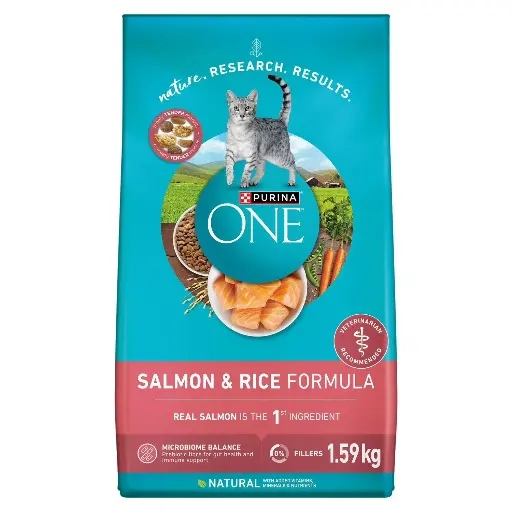 Croquette pour chat, saumon et riz